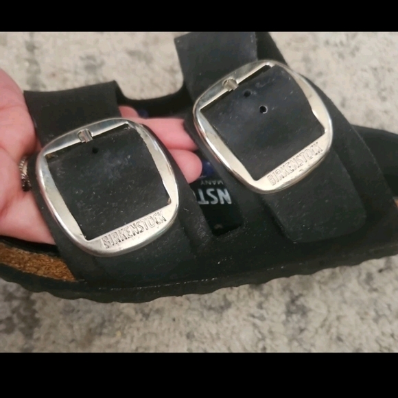 Birkenstock Womens Black Arizona Big Buckle Oiled Leather Sandal 38 - Picture 12 of 12